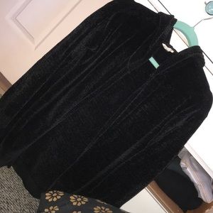Black velour garage cardigan